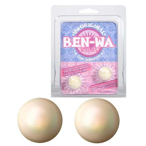 Вагинальные шарики "Ben-Wa" металл, белые 